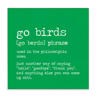 Philly Go Birds Definition Block Sign