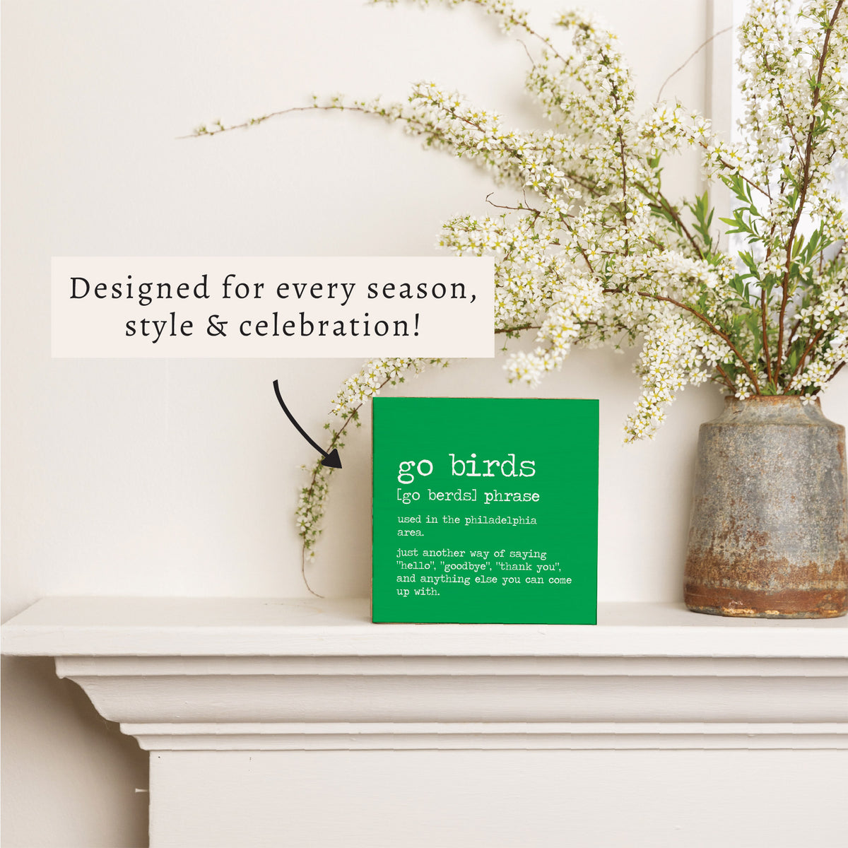 Philly Go Birds Definition Block Sign