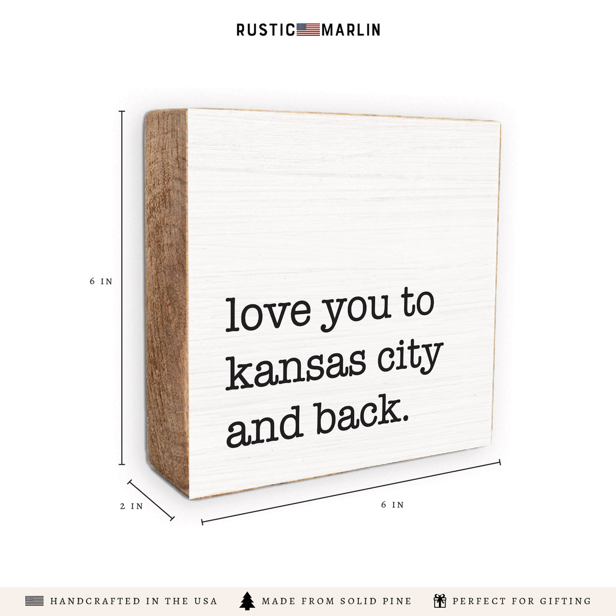 Love You To Kansas City Block Sign