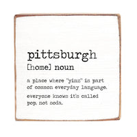 Pittsburgh Definition Square Block Sign