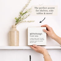 Pittsburgh Definition Block Sign