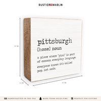 Pittsburgh Definition Block Sign