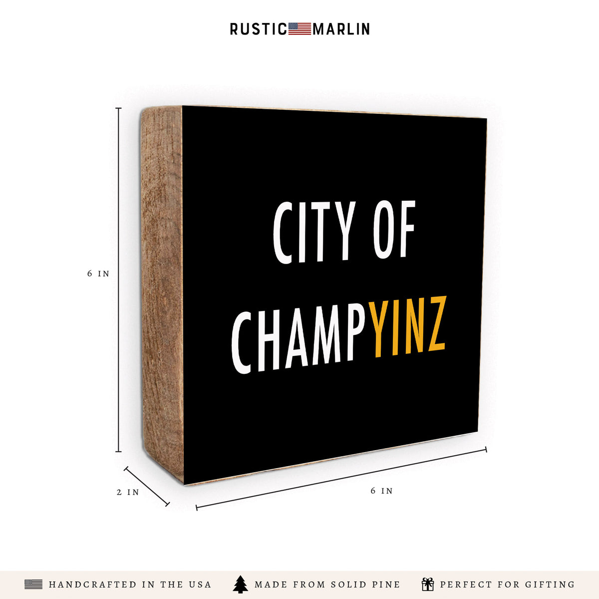 Pittsburgh Champyinz Block Sign
