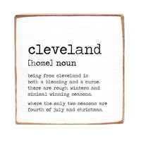 Cleveland Definition Square Block Sign