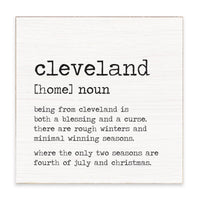 Cleveland Definition Block Sign