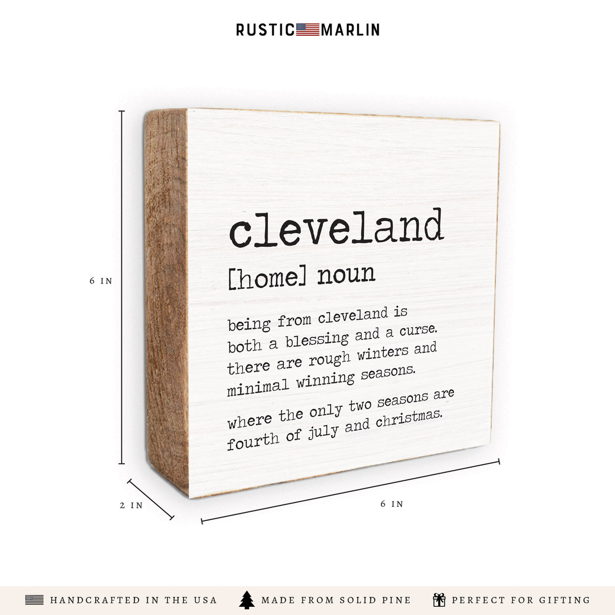 Cleveland Definition Block Sign