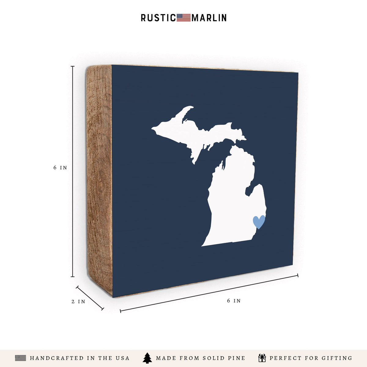 Michigan Detroit Heart Block Sign