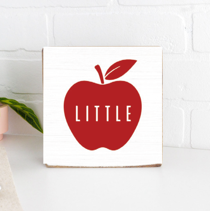Little Apple Wood Block