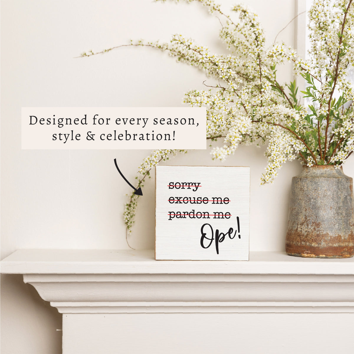 Ope Block Sign