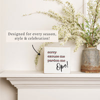 Ope Block Sign