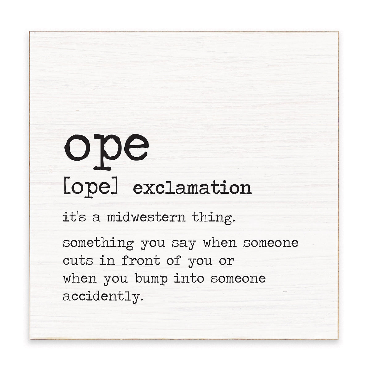 Ope Definition Block Sign
