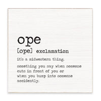 Ope Definition Block Sign
