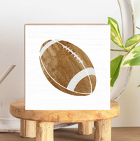 Football Wood Block