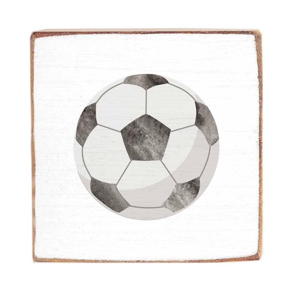 Soccer Ball Wood Block