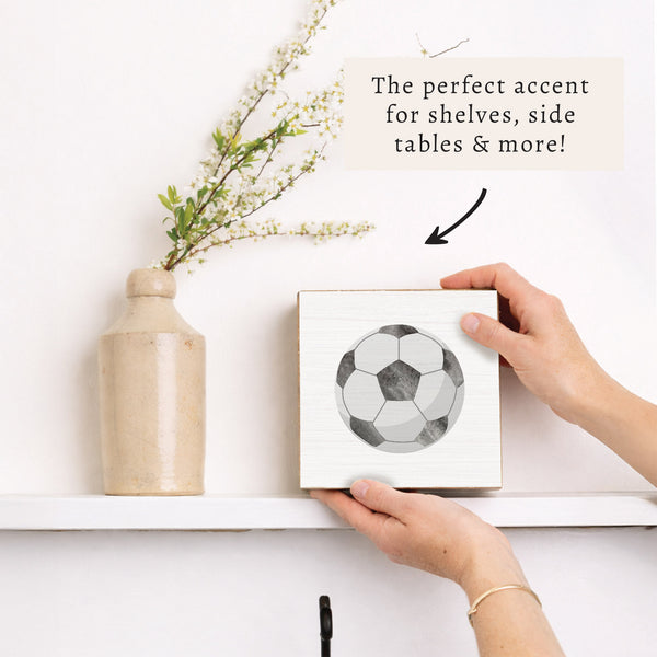 Soccer Ball Block Sign