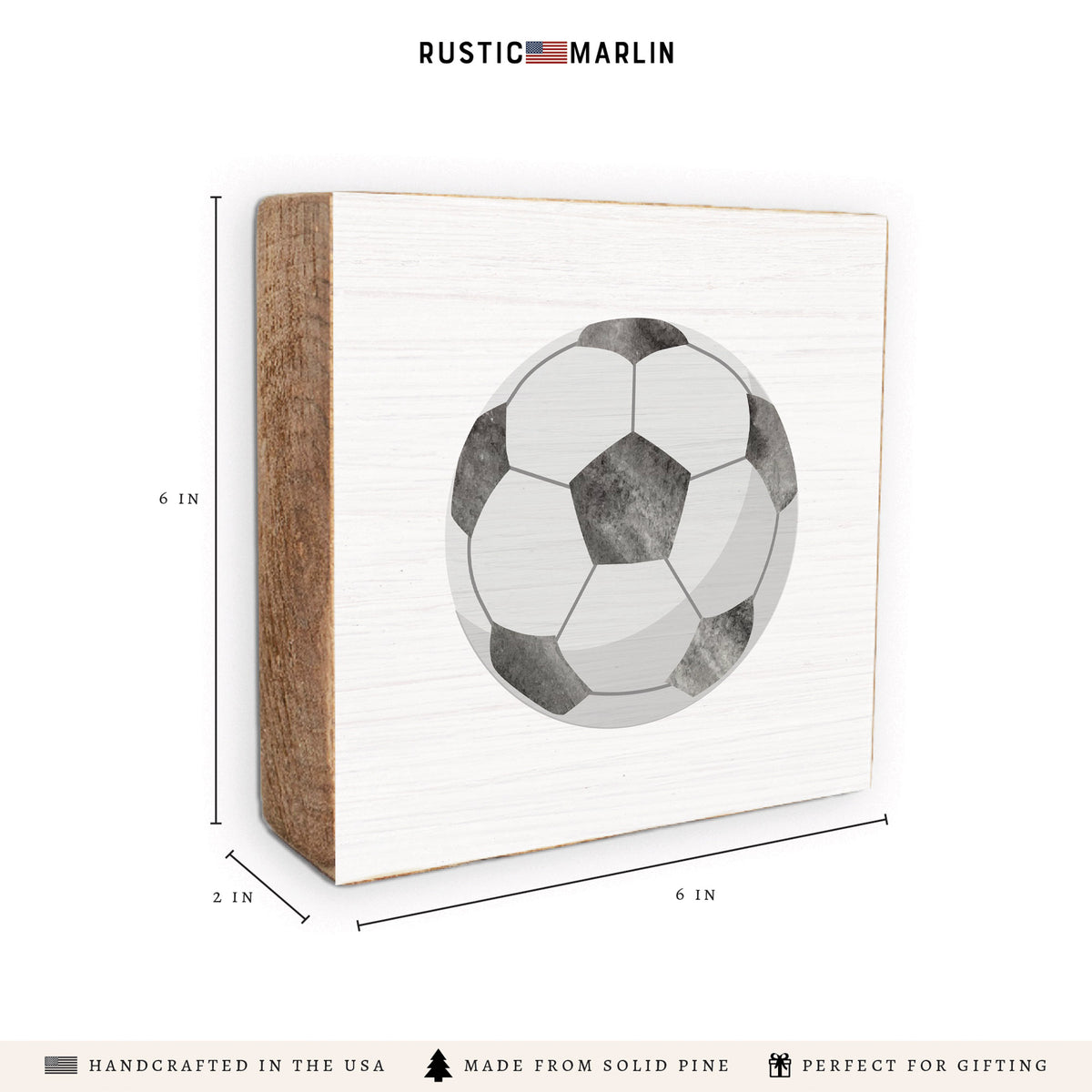 Soccer Ball Block Sign