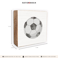 Soccer Ball Block Sign