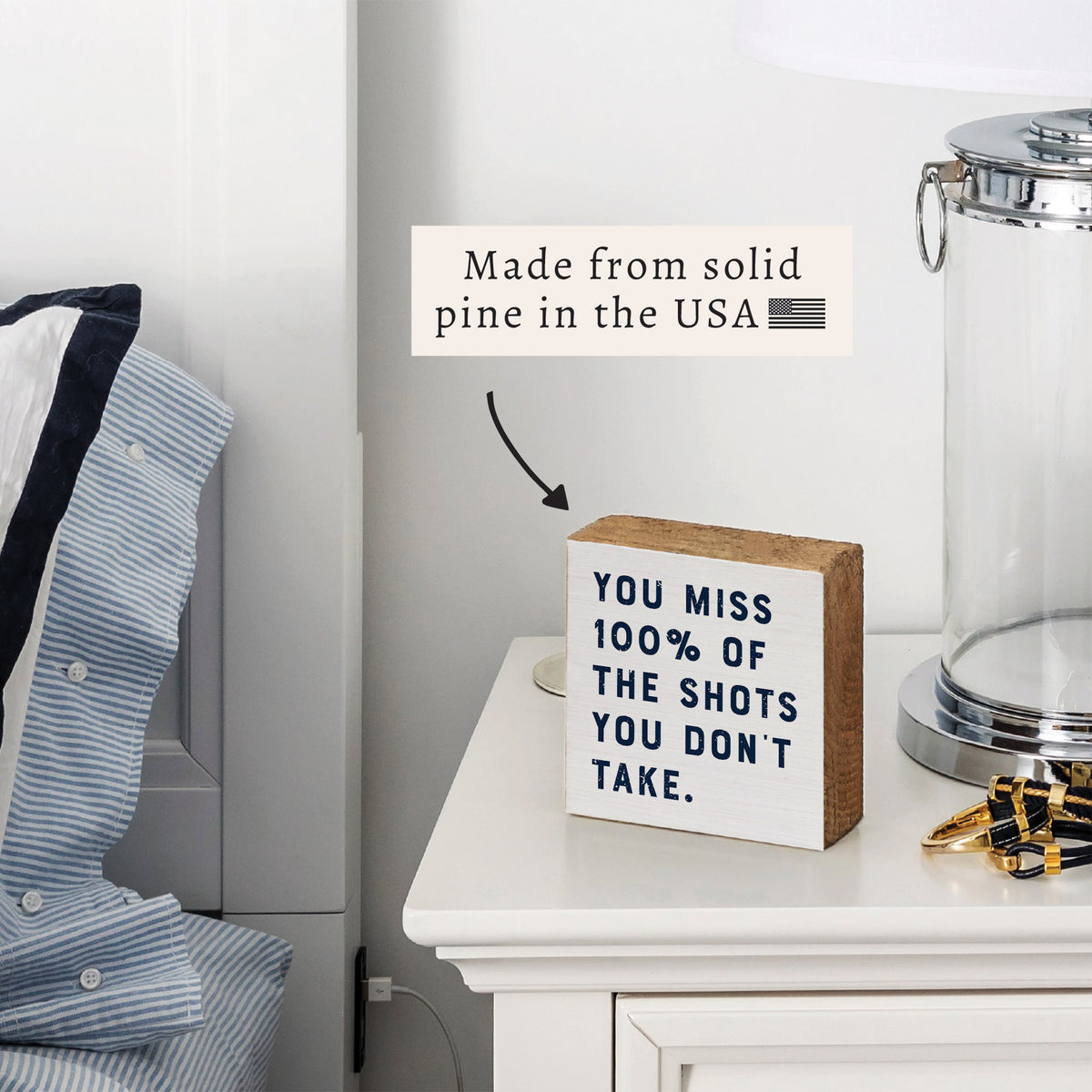 You Miss 100% Shots Block Sign