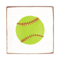 Softball Square Block Sign
