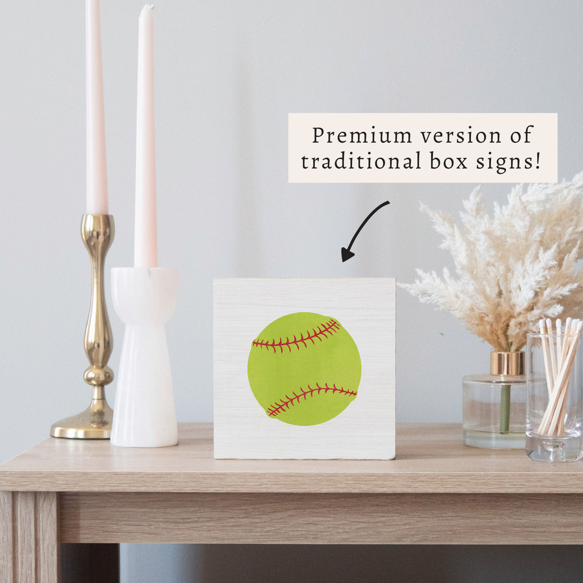 Softball Block Sign