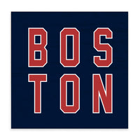 Boston Red and Blue Block Sign