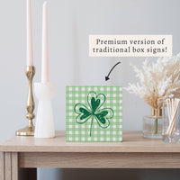 Shamrock Plaid Block Sign