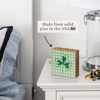 Shamrock Plaid Block Sign