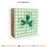 Shamrock Plaid Block Sign
