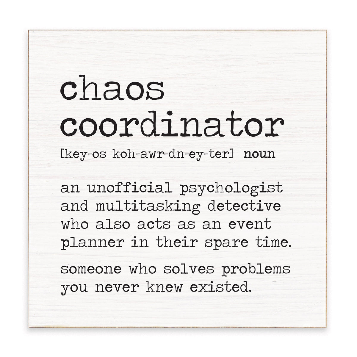 Chaos Coordinator Definition Block Sign