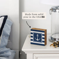 Anchor Stripes Block Sign