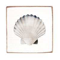 Watercolor Shell Rustic Marlin Block Sign