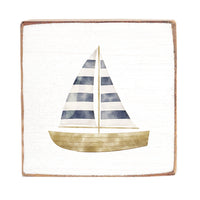 Watercolor Sailboat Block Sign