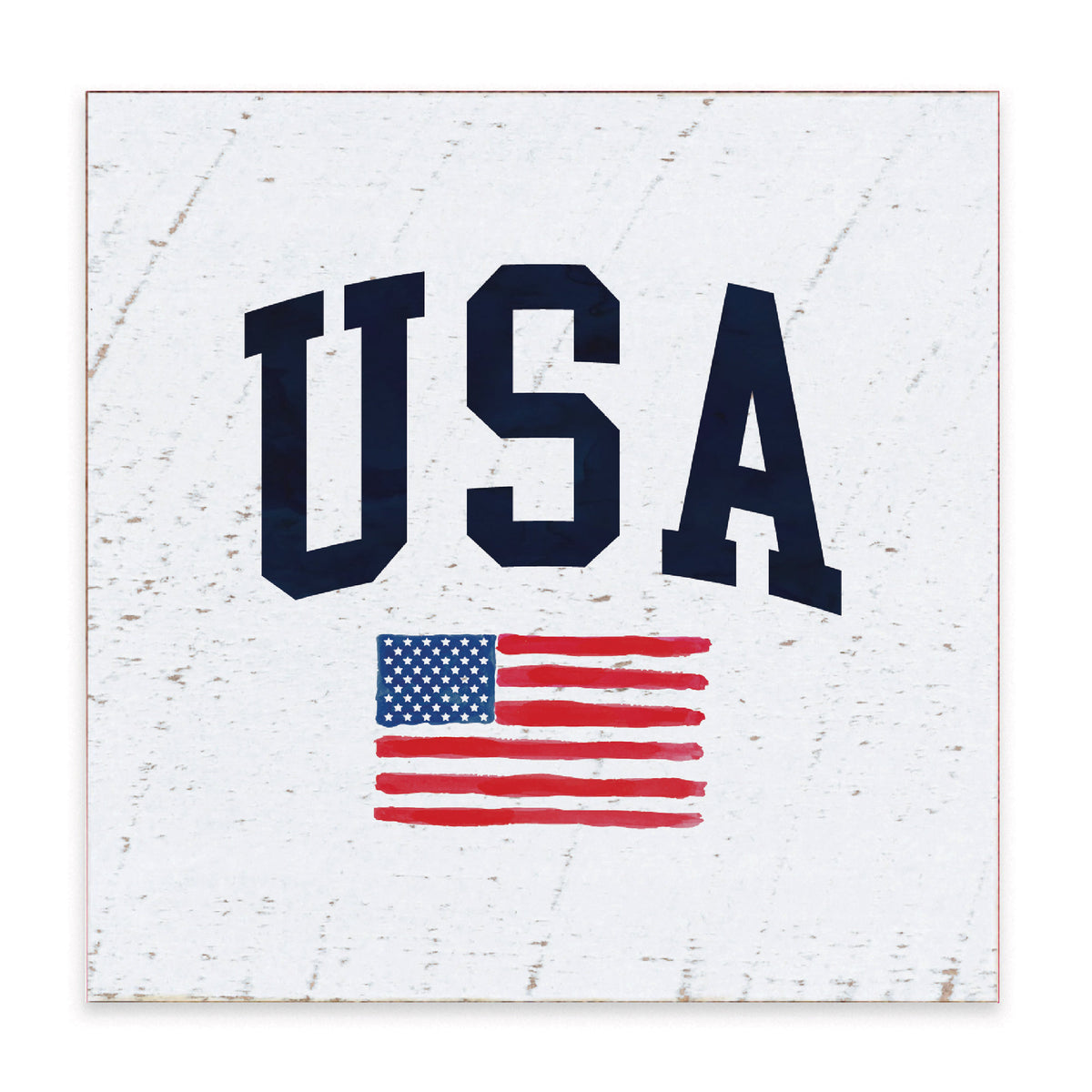 USA Flag Block Sign