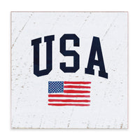USA Flag Block Sign