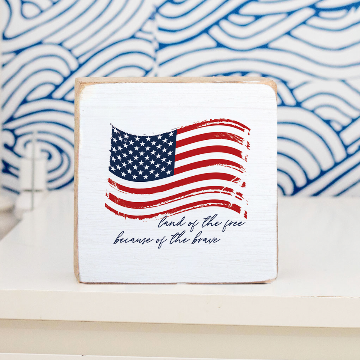 National Anthem Wood Block