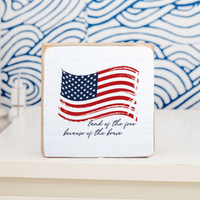 National Anthem Wood Block