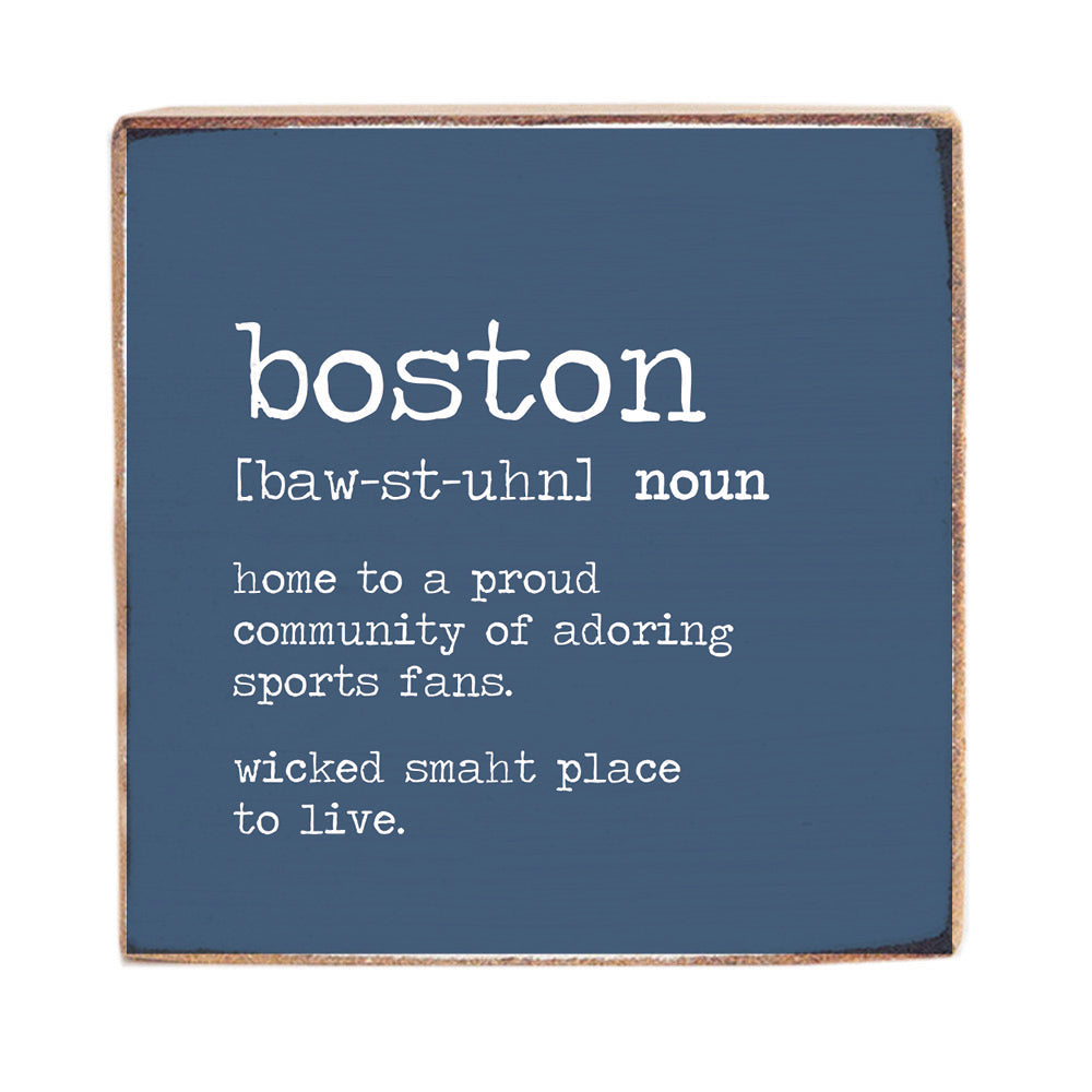 Boston Definition Square Block Sign