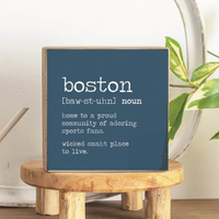 Boston Definition Square Block Sign