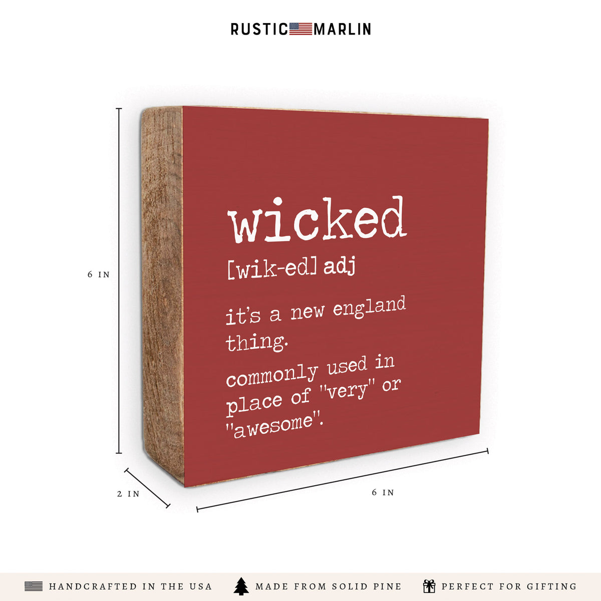 Wicked Definition Block Sign