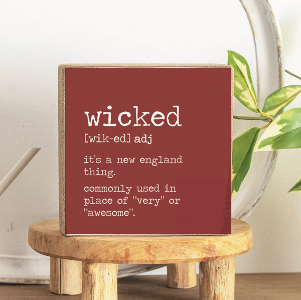 Wicked Definition Block Sign