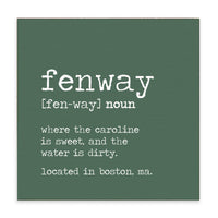Fenway Definition Block Sign