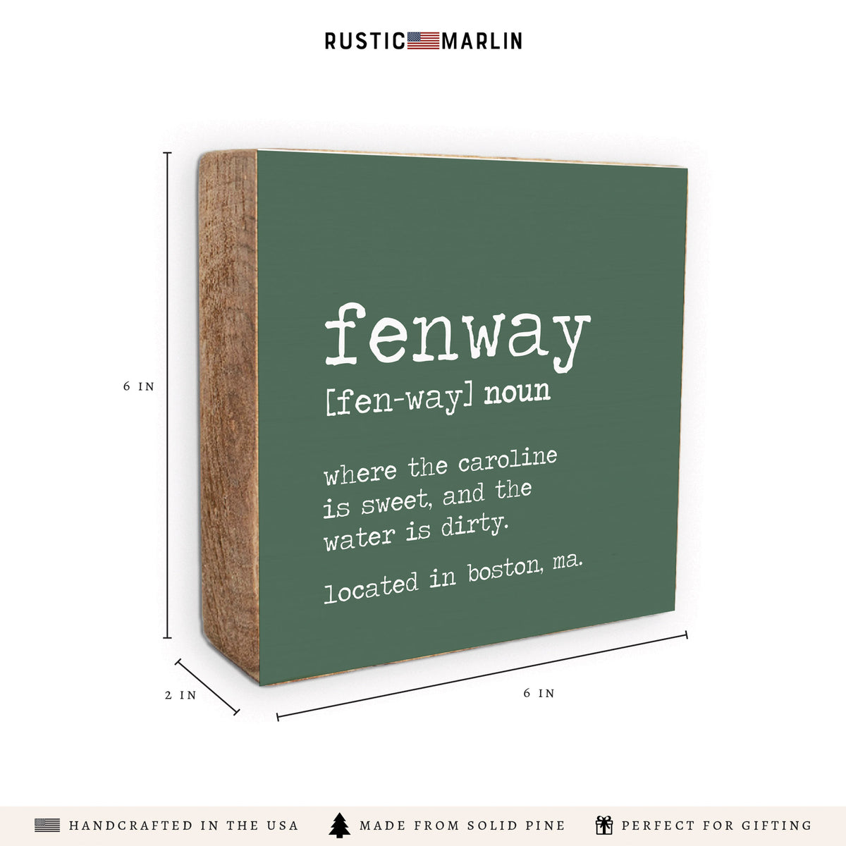 Fenway Definition Block Sign