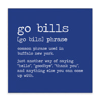 Buffalo Go Bills Definition Wood Block