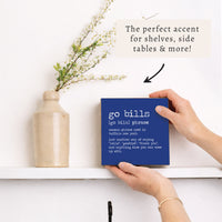 Buffalo Go Bills Definition Wood Block