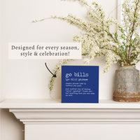 Buffalo Go Bills Definition Wood Block