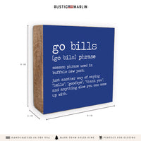 Buffalo Go Bills Definition Wood Block
