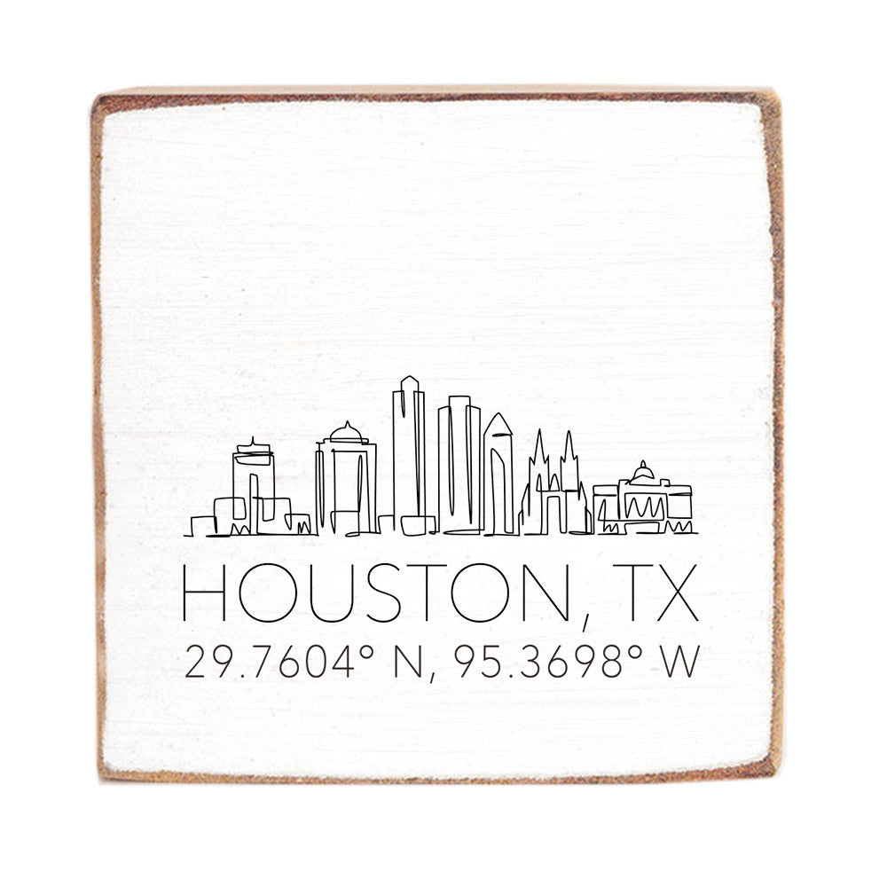 Houston Skyline Coordinates Block