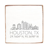 Houston Skyline Coordinates Block