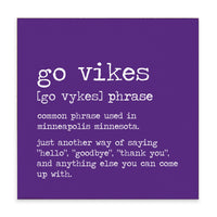 Minneapolis Go Vikes Definition Block Sign