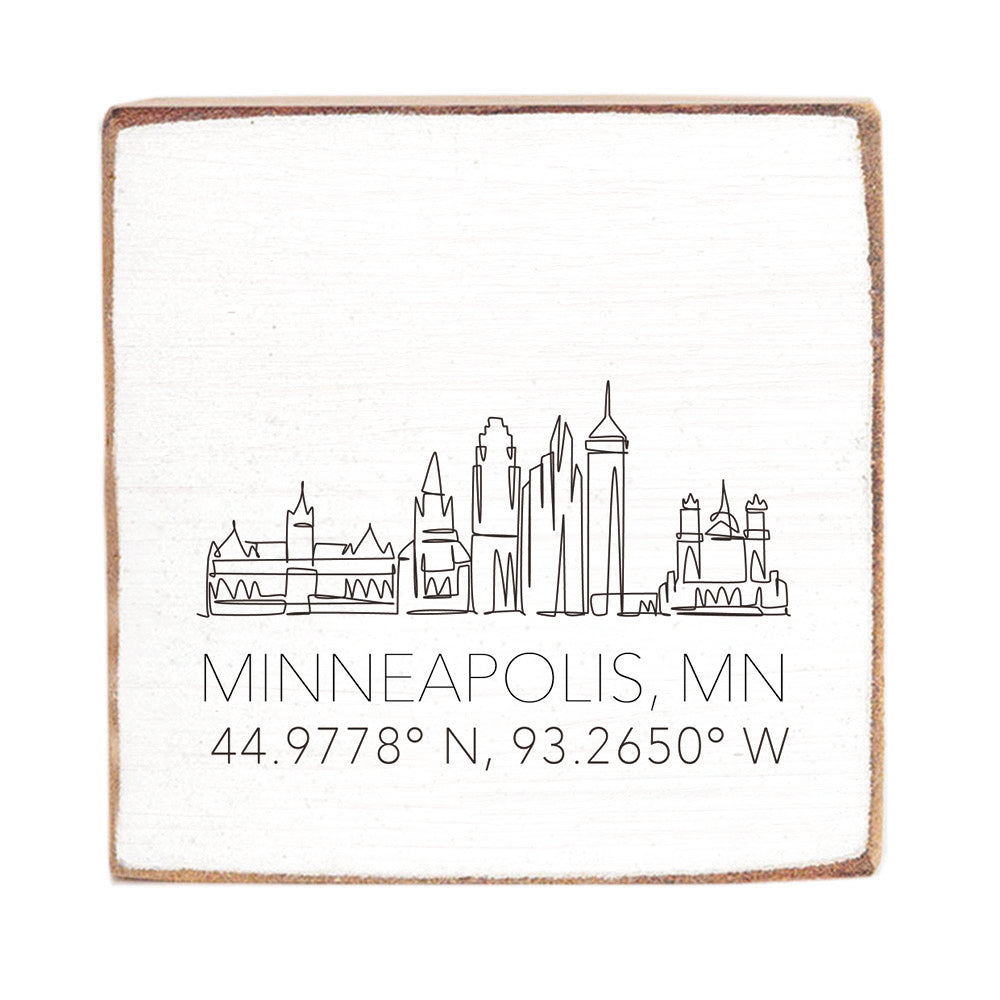 Minneapolis MN Skyline Coordinates Block